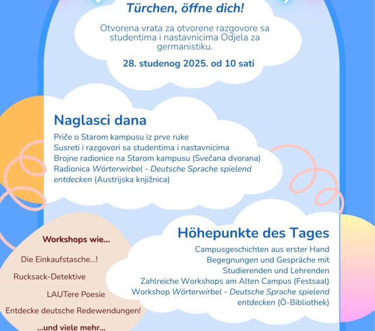 Naši učenici na Danu otvorenih vrata Odjela za germanistiku