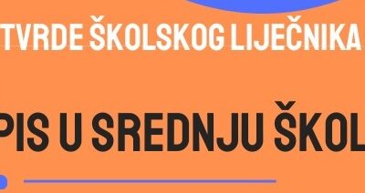 Potvrde školskog liječnika za upise u srednje škole